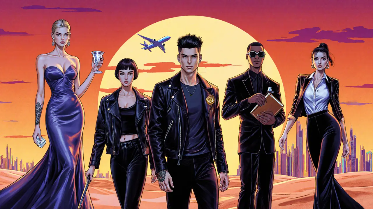 Illustration of five Euro model types: classic, urban, sporty, intellectual, luxury.